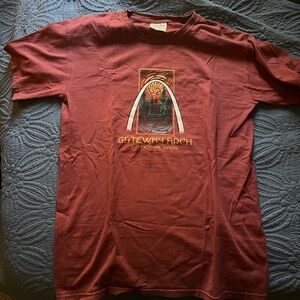 Gateway Arch National Park Maroon T-Shirt